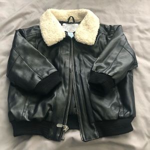Black faux leather jacket